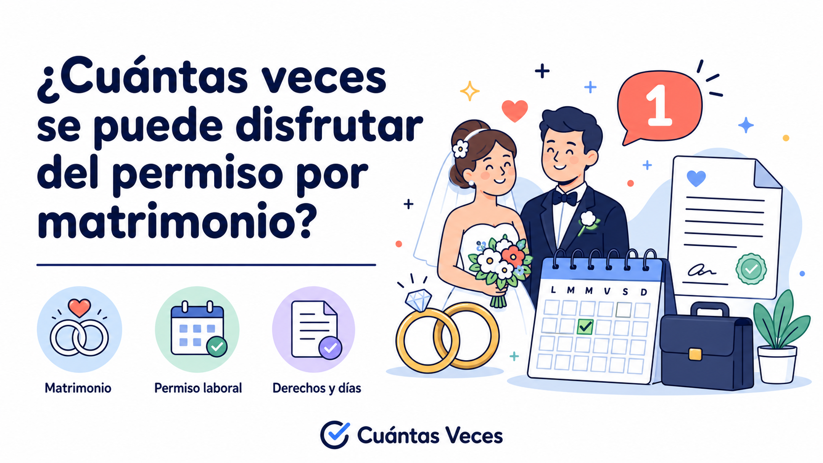 ¿Cuántas veces se puede disfrutar el permiso por matrimonio?