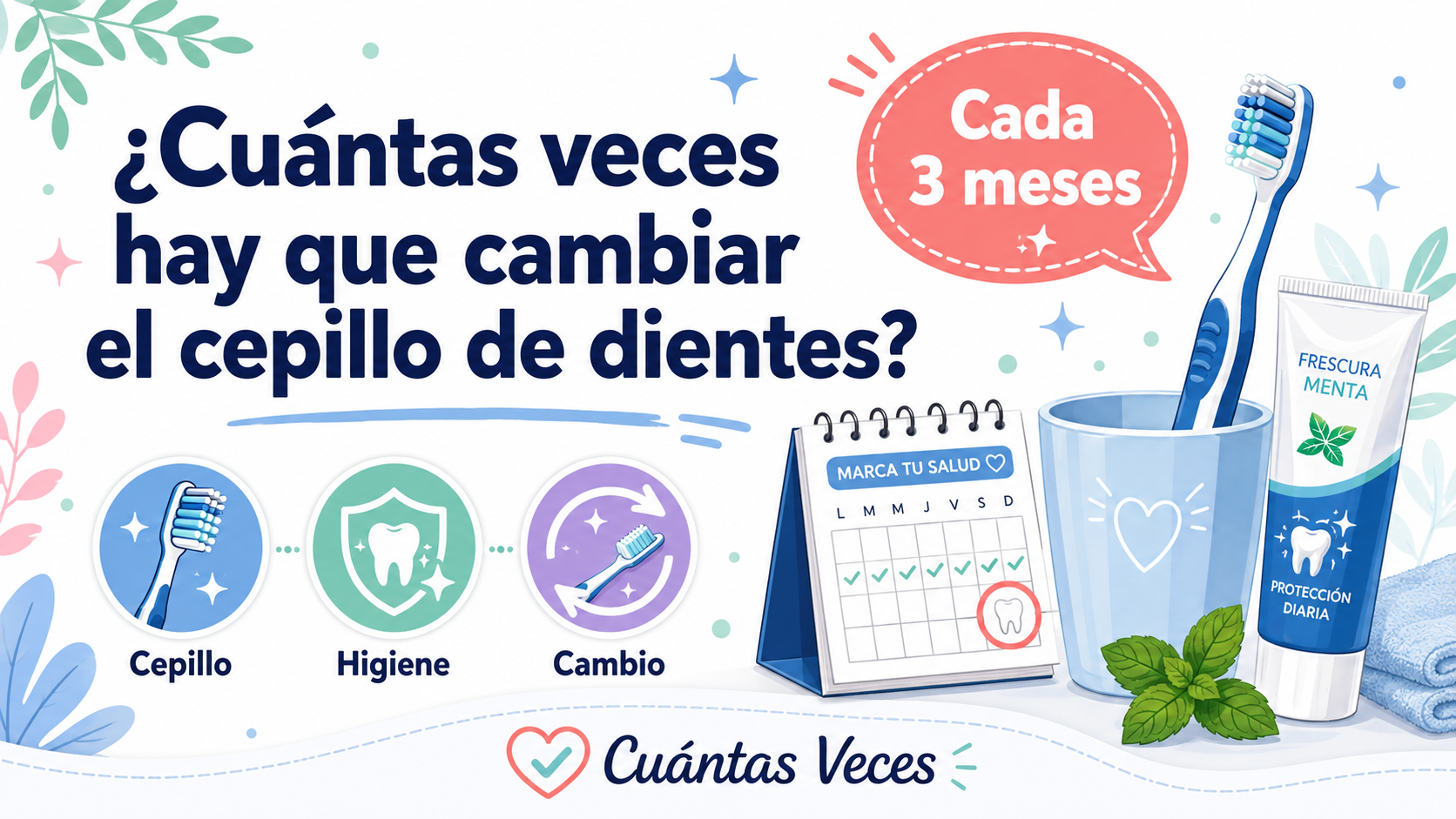 ¿Cuántas veces hay que cambiar el cepillo de dientes?