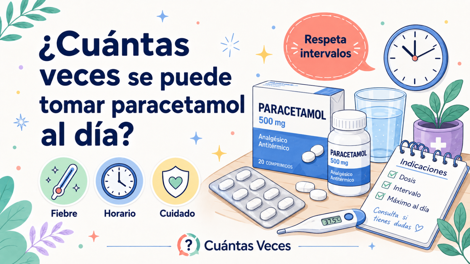 ¿Cuántas veces se puede tomar paracetamol al día?
