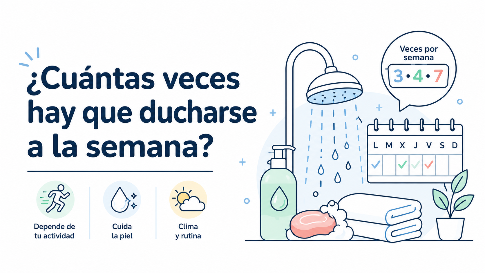 ¿Cuántas veces hay que ducharse a la semana?