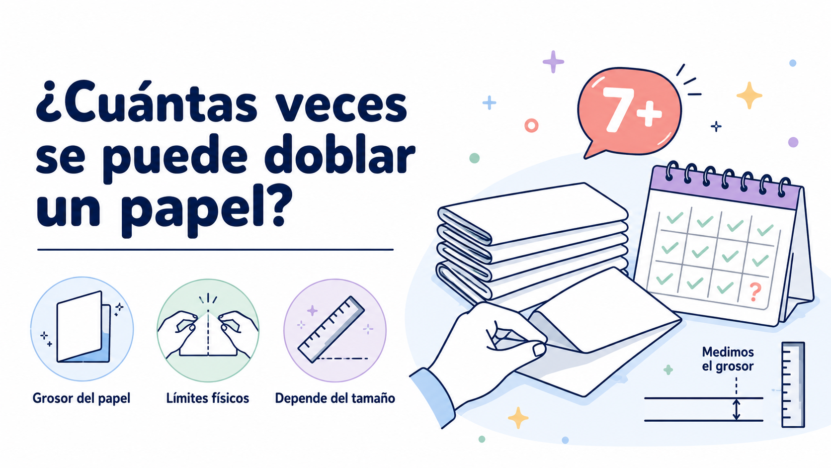 ¿Cuántas veces se puede doblar un papel?