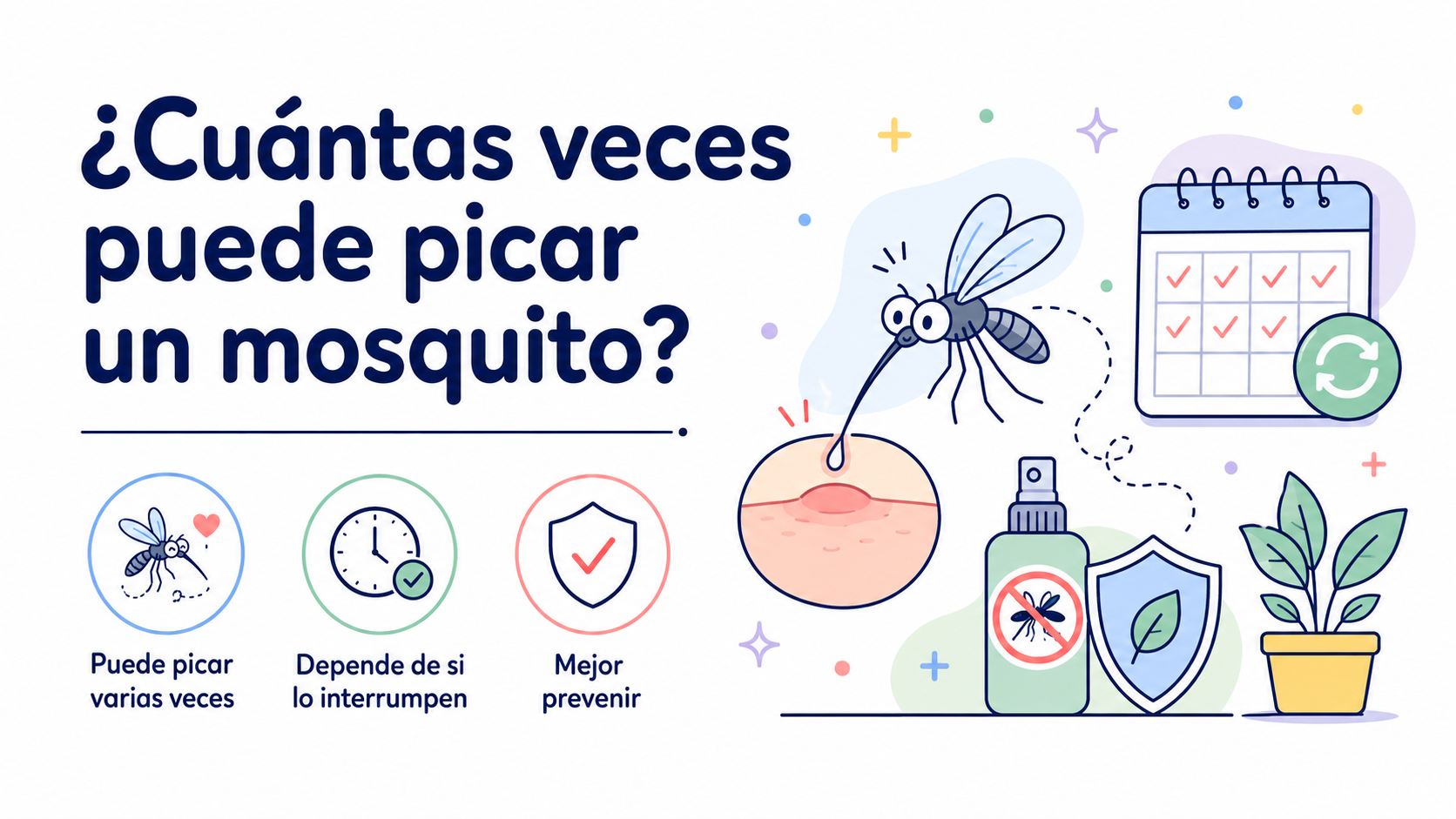 ¿Cuántas veces puede picar un mosquito?