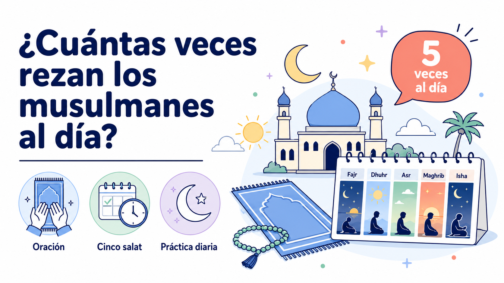 ¿Cuántas veces rezan los musulmanes al día?