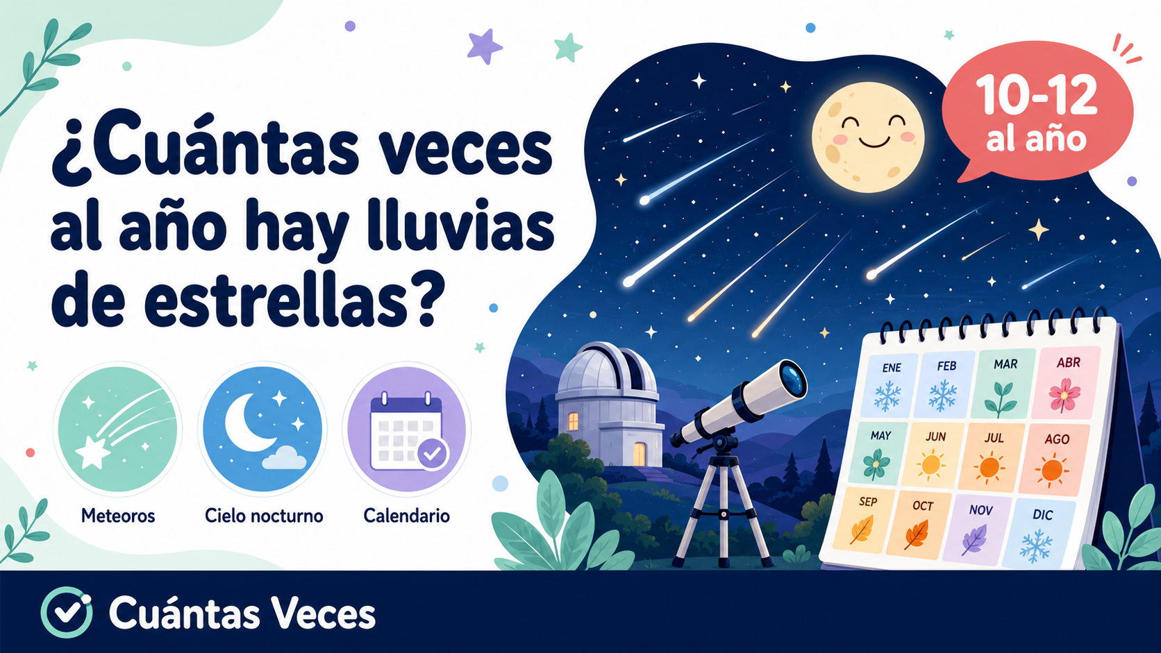 ¿Cuántas veces al año hay lluvias de estrellas?